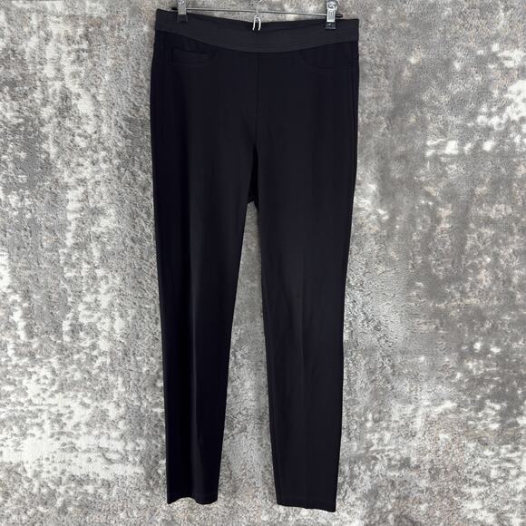 Peace Of Cloth Size S Minimalist Pants Black Pull On Elastic Waist Trousers - Picture 1 of 10